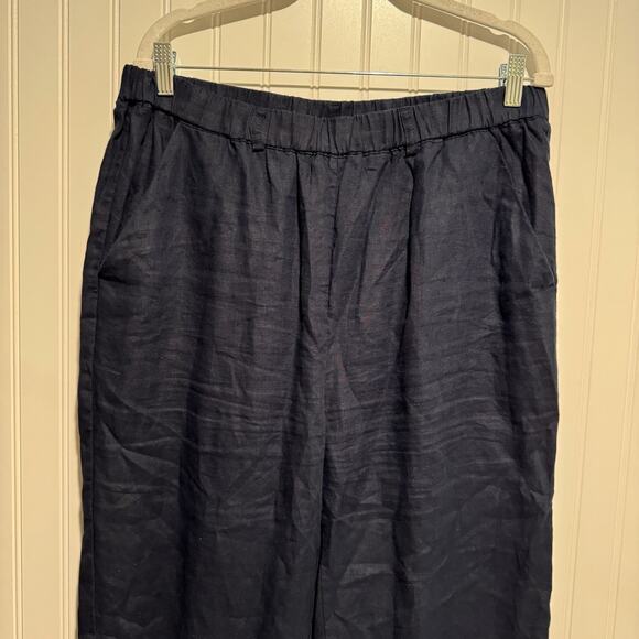 Quince European Linen Pants Deep Navy Size Large - Picture 3 of 7
